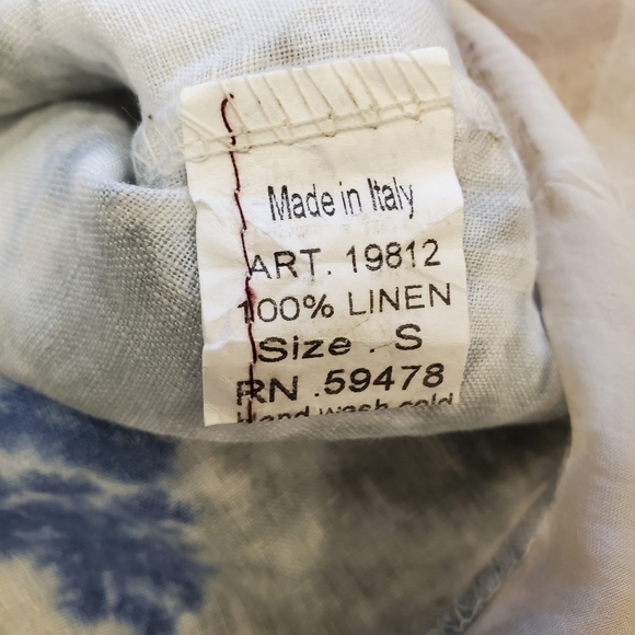 Valentina Relaxed Blue and Tan Tie-Dye Tee Size S - Picture 4 of 6